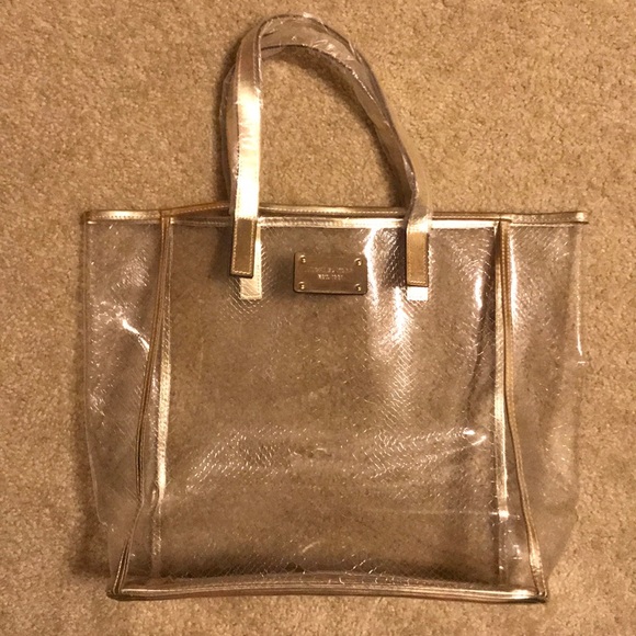 michael kors gold beach bag
